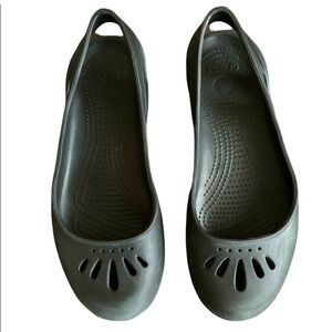Crocs Malindi Shoes Black Slingback Mary Jane Style Slip-On Flats Size 8